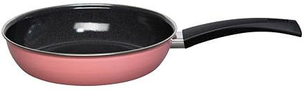 Riess, 0042-114 Emaillepfanne 24cm PINK LBH 43,4x25,3x7,2 Gew. 1,249kg, Bratpfanne, Emaille,