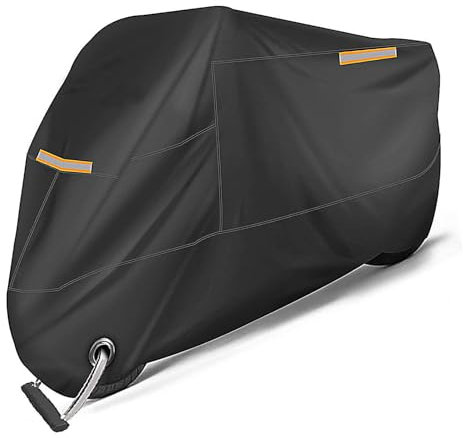 ZKSJFU Motorrad Abdeckplane für Ducati Supersport 950 2021-2024, Wasserdicht Motorradabdeckungen Regen Uv-Schutz Outdoor Zubehör Für Alle Jahreszeiten Geeignet,Black