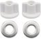 2 Pairs Toilet Seat Fixings Back Nut Toilet Seat Screws Bottom Fixing Replacement Screw with Washal for Toilet Covers, 6mm