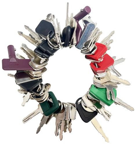 55pcs Plant Key Set, Universal Plant Dumper Machine Replacement Ignition Key Set for Machinery, Agricultural Vehicles, Excavators, Trucks, Graders, Dozers, Backhoes