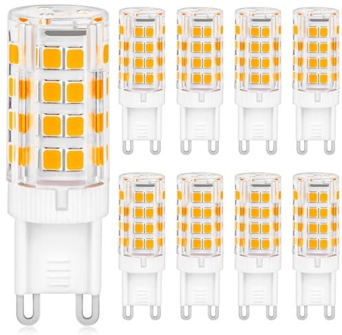 G9 LED Lampe Warmweiß 3000K, G9 Glühbirne 5W Ersatz Für 30W-40W Halogenlampe, G9 LED Leuchtmittel 500LM, led g9 warmweiss, kein Flackern, Nicht Dimmbar, 360° Abstrahlwinkel, AC 220-240V, 8er Set