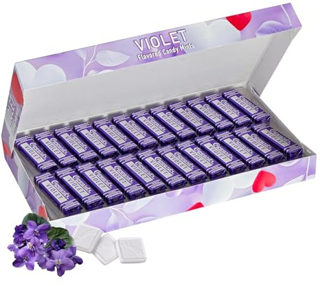Choward's Violet Mints Candy - Gift Edition, 24 Count | Floral-Flavored Treats for a Sweet Celebration!