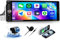 OiLiehu 2+32G Android 13 Autoradio 1 Din mit Wireless CarPlay Android Auto 6,9 IPS Autoradio mit Bildschirm GPS WiFi Bluetooth Mirror Link FM RDS SWC USB EQ Rückfahrkamera
