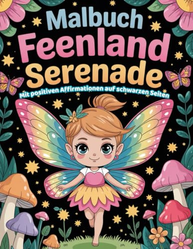 Feenland Serenade: Malbuch für Mädchen, Kinder und Teenager | ab 8 Jahre | Fördert Selbsvertrauen, Selbstglaube, Kreativität, Stressabbau | enthält 50 Malmotive und positive Affirmationen