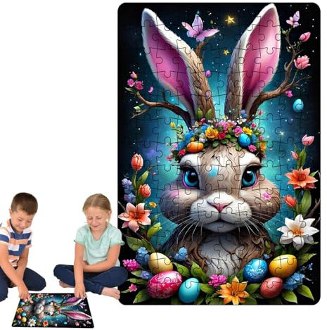 Ostereier-Puzzle, Ostern-Puzzle Für Erwachsene, Dekoratives Ostern-Kunstpuzzle, Niedliche Osterhasen-Puzzles, Ostern-Kunstpuzzles Für Erwachsene Und Kinder