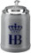 Hofbräuhaus München Stein Bierkrug 0,5 L Original Salzglasur mit Zinndeckel | Maßkrug | Bierglas mit HB Logo, Krug, Geschenkidee für Herren und Damen (mit Zinndeckel, 0,5 Liter (1 Stück))