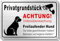 TAKULA Freilaufender Hund Schild- Videouberwachung Privatgrundstuck,30 * 20CM Hier Wache ich Hund Schild,Selbstklebende Warnschilder mit Selbstbohrenden Löchern