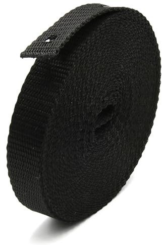 Jalousiene® Rolladengurt Schwarz 20mm Länge: 7 Meter Für Rolläden an Türen und Fenster geeignet [Hohe Reißfestigkeit und UV-Stabilität] Rolladen-Gurtband