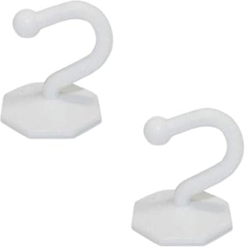 2x White Self Adhesive Tie Backs Hooks Stick On Rust Proof Drape Tassel Holders Window Drape Hold Back Pack of 2