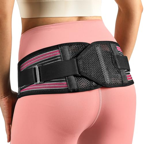Fitomo SI Joint Hip Brace with X-Shape Compression for Pelvic Stability, L