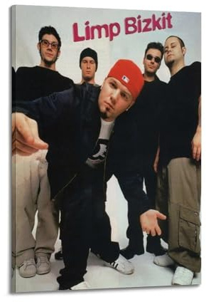 Limp Poster Bizkit-Nu Metallband Leinwand Wandkunst Dekor Wohnzimmer Modern Familie Schlafzimmer 20 x 30 cm Rahmenstil