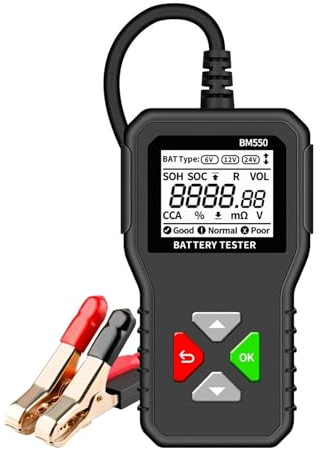 TRDEWR Battery Monitor Car Battery Tester 6V 12V 24V 100-2000CCA 2Ah-220Ah System Detect Auto Analyzer Tool Diverse Applications