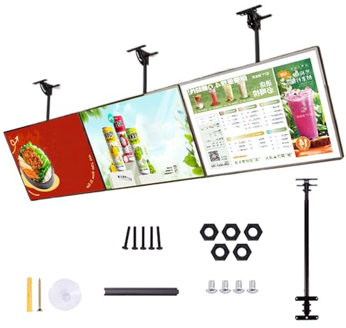 Giuggiolared Caja de luz LED ultradelgada, Caja de luz LED para Publicidad, Marco de aleación de Aluminio con Poste telescópico de 50-100cm, para restaurantes, Bares, 1PCS 60×120cm/23.6×47.2in