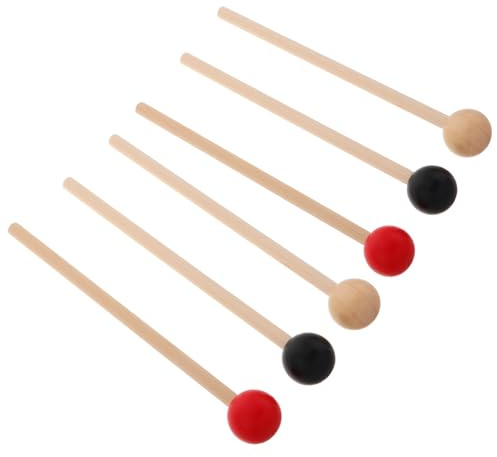 Parliky 3 Paar Schlägel für Xylophon mit Ergonomischem Griff und Feiner Verarbeitung Geeignet für Percussion Instrumente für Anfänger und Musikalische Leistung