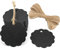 G2PLUS 6CM Rund Kraftpapier Anhänger, 100Stk. Schwarz Etiketten Tags, 300g/m² Geschenkanhänger Anhänger Etiketten mit Schnur für Geschenkverpackungen und Kunsthandwerk