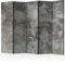 murando Raumteiler Beton Loft Foto Paravent 225x172 cm beidseitig auf Vlies-Leinwand Bedruckt Trennwand Spanische Wand Sichtschutz Raumtrenner grau f-A-0485-z-c