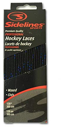 Schnürsenkel farbig gewachst Schuhbänder für Eishockey sidelines (schwarz, 274 cm)