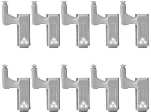 Cumay 10PCS 0.25W Interno LED Cabinet Luce lampada a Induzione Universale Lampada da Cucina Adatto per Il Soggiorno Mobili Camera da Letto