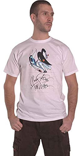Unknown Men's Pink Floyd the Wall Teacher T Shirt, White, M UK