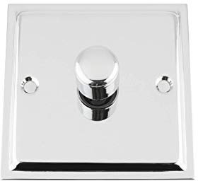 Slimline Polished Chrome Light DIMMER 1 Gang 1000W