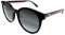 GUCCI Womens GG0416SK Sunglasses, Black-Multicolor-Grey, 55