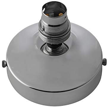 Modern Chrome Ceiling Rose, Pendant Light Fitting Lamp Holder, Fitting Lighting Creative Elegant Design Interior Light Fixture for Bedroom, Halls and Living Areas B22 40W