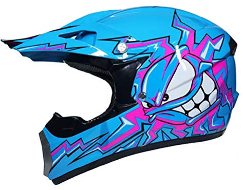 Casco da cross per bambini con visiera ATV Off-Road Dirt Bike Helmet Casco da moto Casco da motocross Bambini con guanti DOT