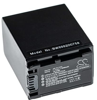 vhbw battery compatible with Sony FDR-AX33, FDR-AX40, FDR-AX45, FDR-AX53, FDR-AX60, FDR-AX700, FDR-AXP33 camera digicam DSLR (3050mAh, 7.3V, Li-Ion)