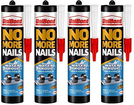 Unibond No More Nails Waterproof Adhesive Glue 450g (4 Pack)