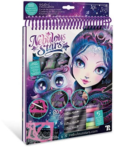 Nebulous Stars Zentangle Black Pages Creative Sketchbook - Eclipsia, Multi, NS11121