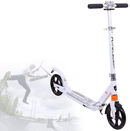NANANA Stunt Scooter Roller für Kinder & Erwachsene Tretroller, 360 Grad Drehbarer Lenker Sport Freestyle Scooter Kugellager Trick Edition Geeignet, Soft TPR Griff & 200mm Rädern, 37x8 Zoll,Weiß