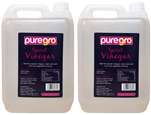 Puregro White Spirit Vinegar, 5 Litres (Pack of 2)