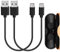 Geekria - Cavo di ricarica di tipo C per Söny WI-XB400 WI-1000XM2 WI-C600N WI-C200 WI-C310 WF-SP800N WF-1000XM3 WF-XB700 / USB-A a USB-C cavo di ricarica per auricolari Söny, con fascia da collo