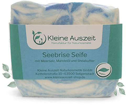 Kleine Auszeit Manufaktur Seebrise Naturseife, Sole Seife, vegan, plastikfrei, palmölfrei