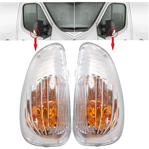 BIAREN Außenspiegel-Blinkerlinse links und rechts Set für Renault Master MK3 Opel Movano B MK2 Nissan NV400 261652475R 261603141R 95508975 95508976