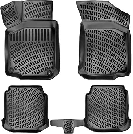 fussmattenprofi.com 3D Gummimatten Set für Skoda Octavia Baujahr 1996-2004 | Extra Hoher 5cm Rand Allwetter Auto Fussmatten I TPE Geruchlos rutschfest Fußmatten Zubehör