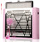 Nail Vacuum Dust Collector for Nails Pink Nail Dust Collector Vacuum, Nail Duster Collector Fan for Nails Dust Collector Acrylic Nails with a Brush for Manicure Salon