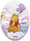Comercial Mercera Disney © Winnie Pooh Blumen Sitzt - Aufnäher, Bügelbild, Aufbügler, Applikationen, Patches, Flicken, Zum Aufbügeln, Größe: 10,7 x 8 cm
