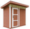 Gartenhaus Premium Qualität 3m² - L161xW294cm- All-Inclusive-Set mit Boden, Bitumen-Dachziegeln, Farbset- Hochwertiger Geräteschuppen aus Holzwerkstoffplatten LP Smartside - M901 Redwood RED