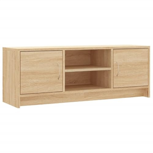 vidaXL Meuble TV chêne Sonoma 102x30x37,5 cm Bois d'ingénierie, Support TV, Armoire média, Armoire HiFi, unité TV, Meuble multimédia, Meuble latéral