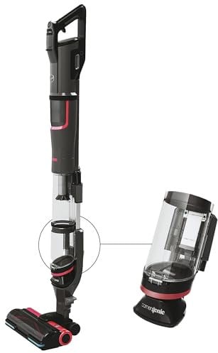 Hoover HFX10H Aspirateur Balai sans Fil Ultra Puissant avec Système Innovant Corner Genie pour Nettoyer Les Bords et Les Angles, Brosse Anti-Twist avec Eclairage LED