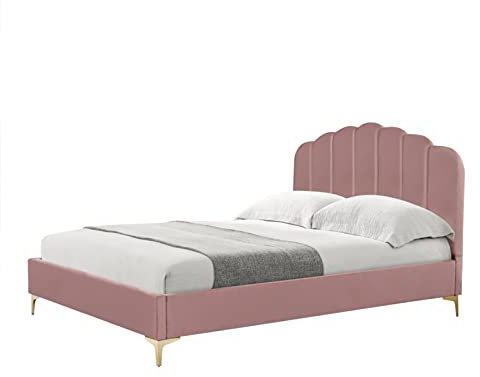 HTI living Bett 140 x 200 cm Yoris Pink Bettgestell inkl. Lattenrost