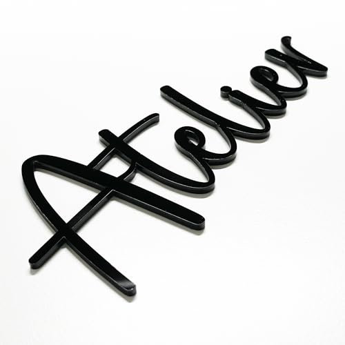 codiarts. selbstklebendes Türschild 3D | Toilettes | Bain | Bureau | Atelier | Cuisine | Acrylglas Laser geschnitten (Atelier)