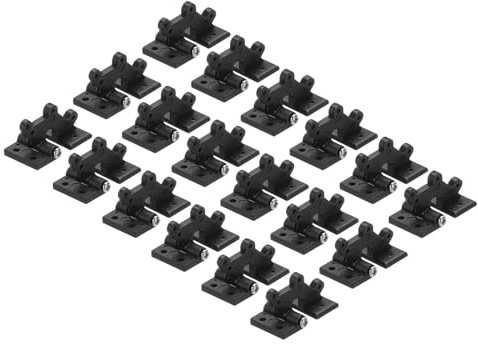 sourcing map RC-Scharniere 1,2 Zoll x 0,6 Zoll verstellbares Klappenscharnier für RC-Modellflugzeugteile, 18 Stück