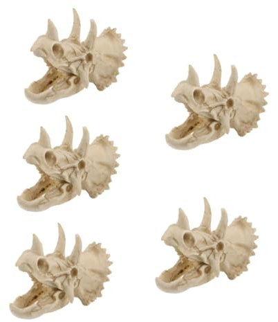 BESPORTBLE 5st Aquarium Dekoration Kopf-Statue -Aquarium-Ornament Skelett-Aquarium- Reptilienfell- Fischbecken Versteck Fisch Garnelen Versteck Schädel Aqualandschaft Harz