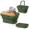 The FlexiNest Small Dog Food Storage Container with Handle - Portable Collapsible Dog Biscuit Container, Multipurpose Space Saving Foldable Design