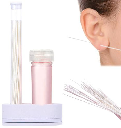 Nettoyer de trou de trou de perçage Nettoyant, nettoyeur de trou de piercing jetable, 70pcs Piercing Nettoyer Floss avec solution de nettoyage de 15 ml, Nettoyer de perçage de l'oreille d'odeur pour