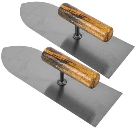 Housoutil 2stücke Glättkelle Für Trockenbauwände Gipskartonspachtel Mit Griff Geeignet Zum Verteilen Und Glätten Wandputzkelle Aus Widerstandsfähigem Stahl Und Holz