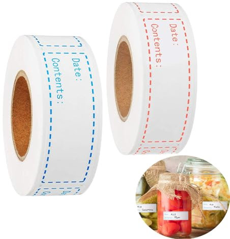 iHMeiju 1000pcs Removable Freezer Labels, 1 x 3 Inch Food Labels for Food Containers, Easy to Use, No Residue, Super Sticky, for Kitchen, Grocery Stores