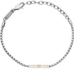 Breil, Kollektion Galà, Damen-Armband mit Element aus satiniertem Stahl mit weißem Diamant, Karabinerverschluss, Länge verstellbar, Taglia unica, Edelstahl